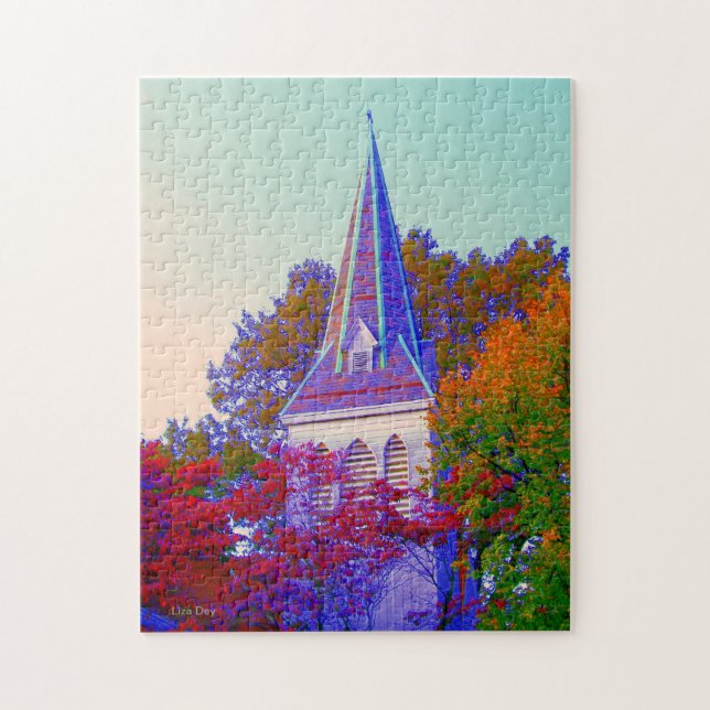'Autumn Steeple' Jigsaw Puzzle (Vertical)