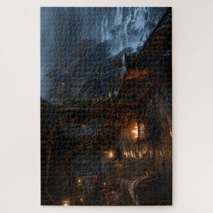 Autumn Storm Sea Cliff Jigsaw Puzzle