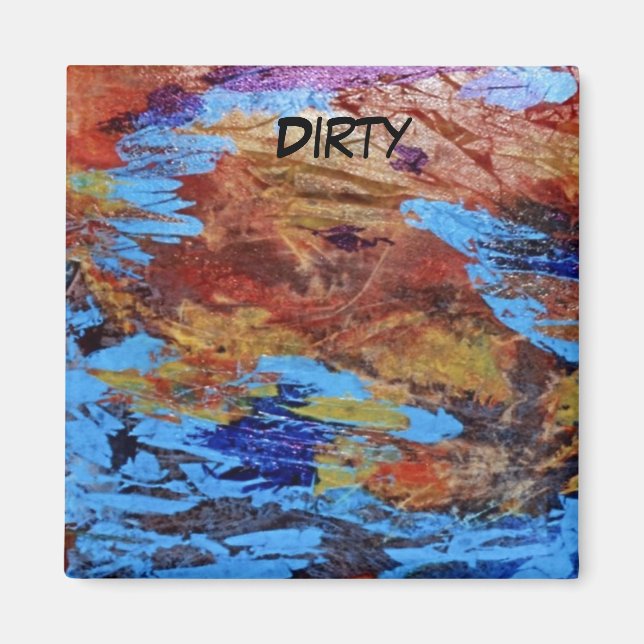 "Autumn Streams" Abstract Dishwasher Magnet (Front)