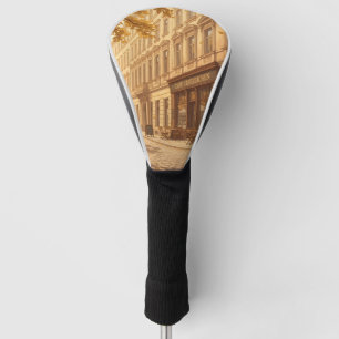 Autumn Street Scene with Books Golf Head Cover