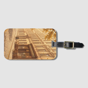 Autumn Street Scene with Books Luggage Tag