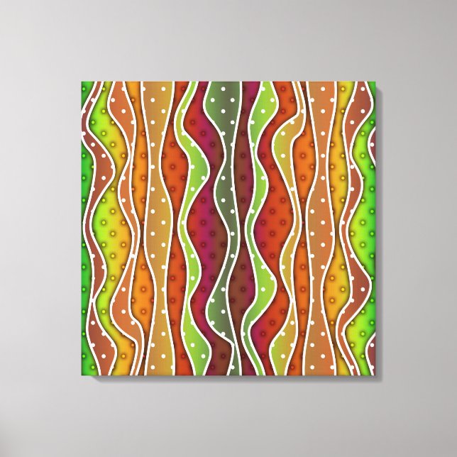 AUTUMN STRIPES STRETCHED CANVAS PRINT (Front)