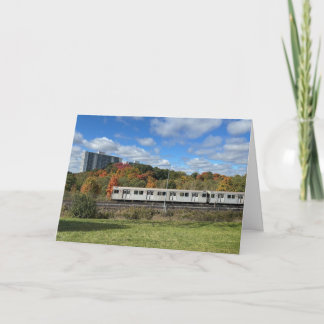 Autumn Subway Warden Woods Folded Note Card