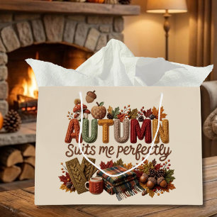 Autumn Suits Me Perfectly -Yarn Art Large Gift Bag