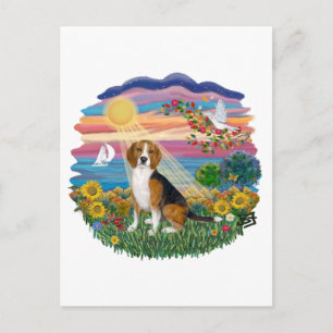 Autumn Sun - Beagle #7 Postcard