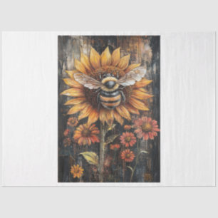 Autumn Sunflower Bee Tissue Paper