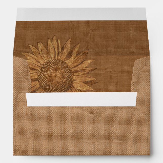 Autumn Sunflower Invitation Envelope (Back (Bottom))