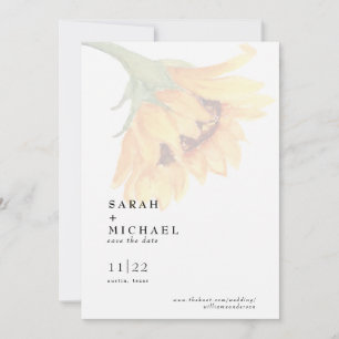 Autumn Sunflower Wedding Save The Date