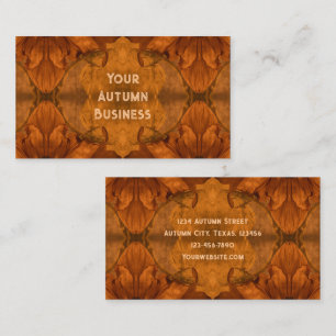Autumn Sunflowers Burnt Orange Vintage Floral Business Card