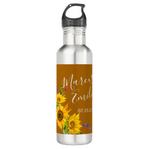 Autumn Sunflowers Custom Wedding  710 Ml Water Bottle