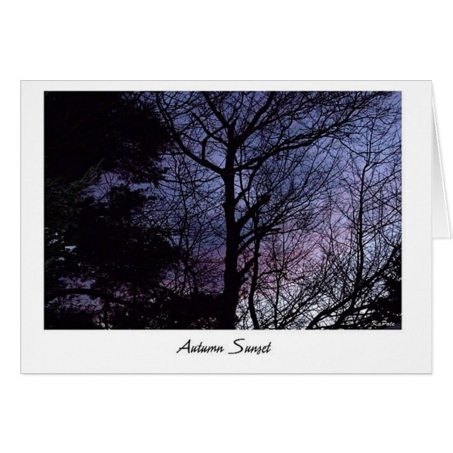 Autumn Sunset Card (Front Horizontal)