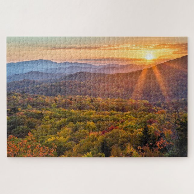 Autumn Sunset from Beacon Heights Jigsaw Puzzle (Horizontal)