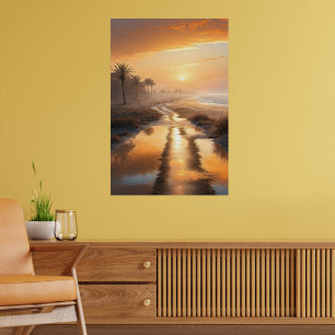 Autumn Sunset in Nature Poster
