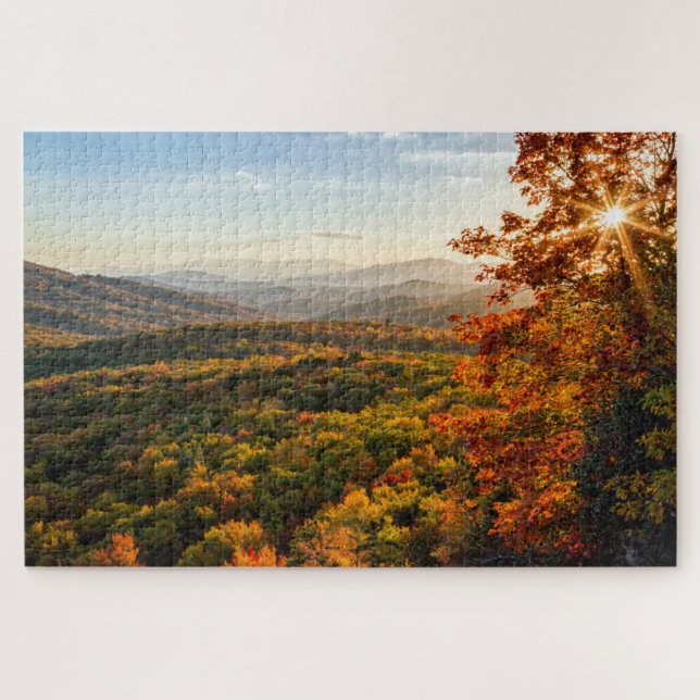 Autumn Sunset | North Carolina Jigsaw Puzzle (Horizontal)