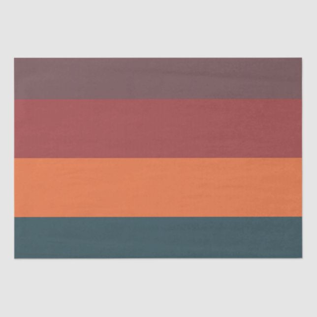 Autumn Sunset Stripes  Tissue Paper (Front)