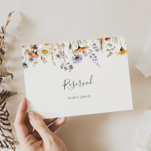 Autumn Sunshine Wildflower Wedding Reserved Sign