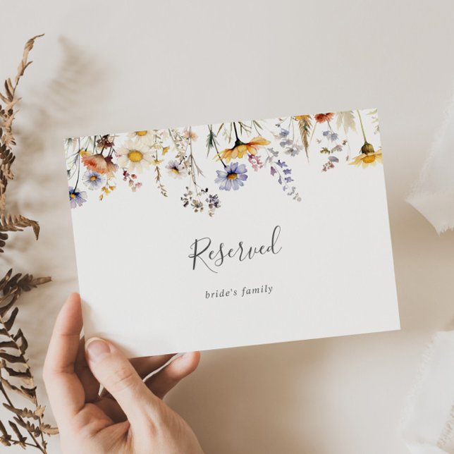 Autumn Sunshine Wildflower Wedding Reserved Sign (Creator Uploaded)