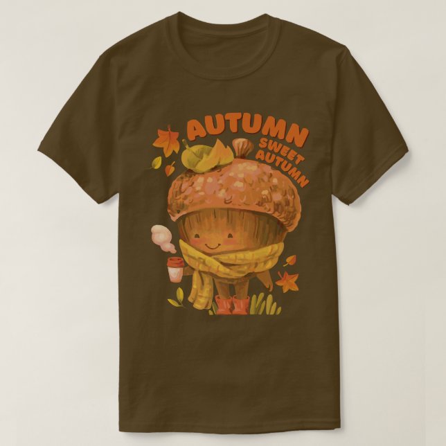 Autumn Sweet Autumn Cute Acorn Fall Season Graphic T-Shirt (Design Front)
