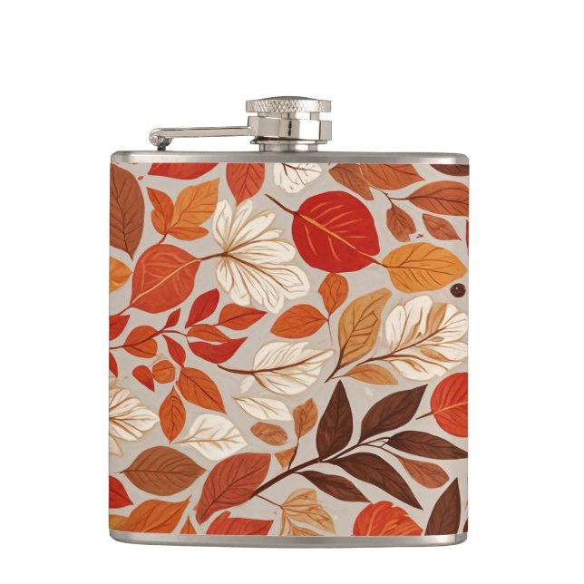 Autumn Tapestry Hip Flask (Front)