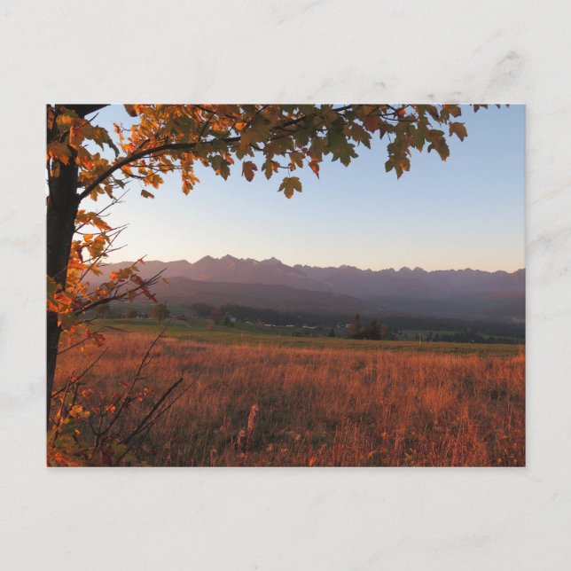 Autumn Tatras sunrise Poster Postcard (Front)