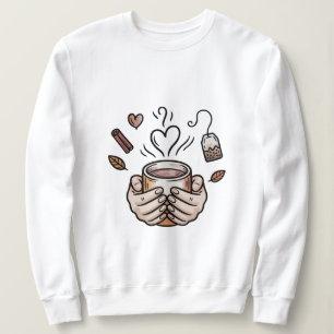 Autumn Tea Cozy Doodle Illustration Sweatshirt