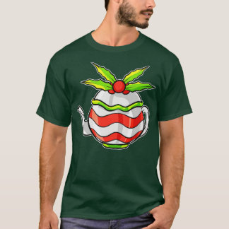 Autumn Tea Pot With Mistletoe For Christmas T-Shirt