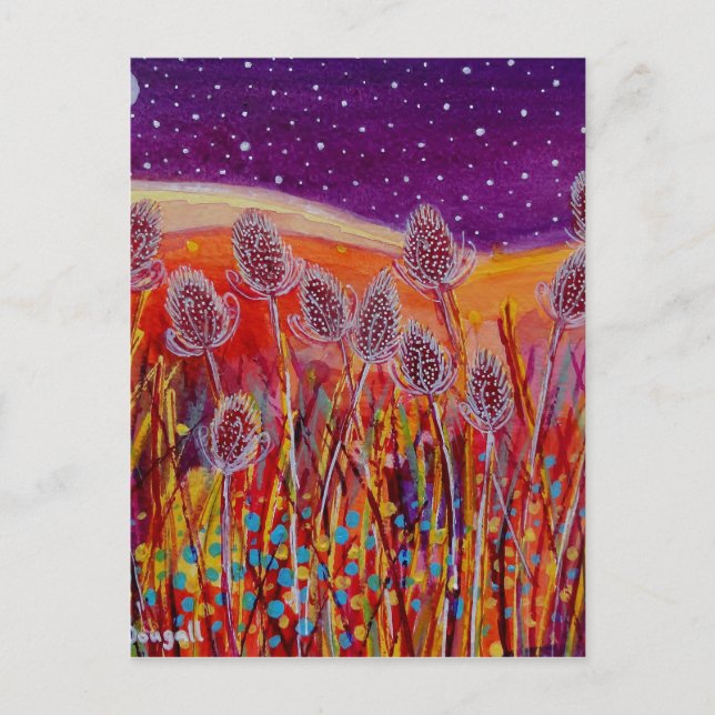 Autumn Teasels Postcard (Front)