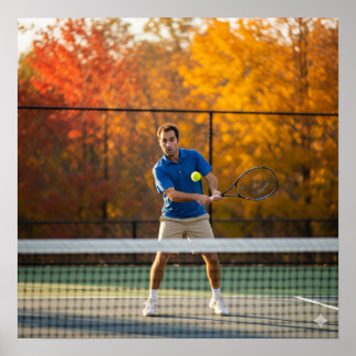 Autumn Tennis Poster