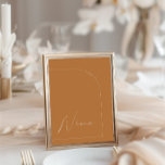 Autumn Terracotta Arch Table Nine Table Number<br><div class="desc">Designed to coordinate with for the «Arches Minimalist» Wedding Invitation Collection. To change details,  click «Details». To move the text or change the size,  font,  or colour,  click «Edit using Design Tool». View the collection link on this page to see all of the matching items in this beautiful design.</div>