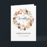 Autumn Terracotta Orange Flowers Wedding Folded Programme<br><div class="desc">Modern and elegant design printed Watercolor Autumn Terracotta Orange Flowers Calligraphy Script Wedding Folded Program that can be customised with your text. Please click the "Customise it" button and use our design tool to modify this template. Check out the Graphic Art Design store for other products that match this design!...</div>
