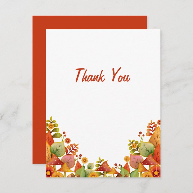 Autumn Thank Card  (Front/Back)