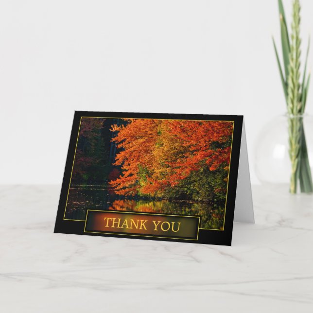 Autumn Thank You Acknowledgement Card (Front)