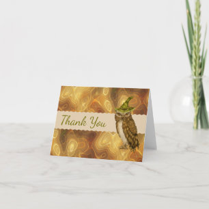 Autumn Thank You Card with Halloween Owl