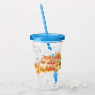 Autumn Thanksgiving Acrylic Tumbler