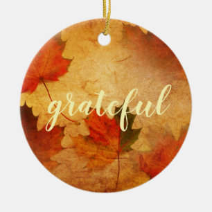 Autumn Thanksgiving Holiday Custom Ceramic Tree Decoration