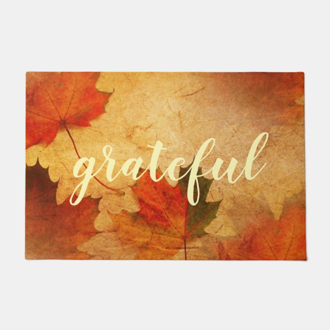 Autumn Thanksgiving Holiday Custom Doormat (Front)