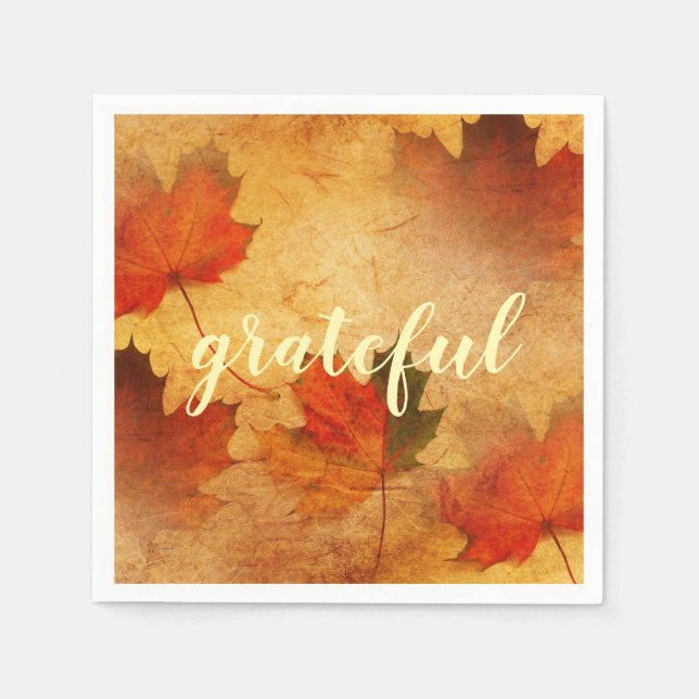 Autumn Thanksgiving Holiday Custom Napkin (Front)