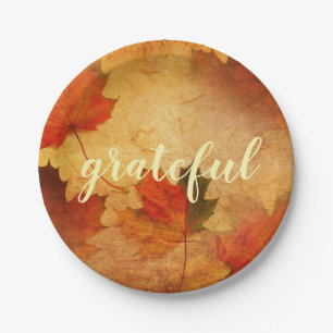 Autumn Thanksgiving Holiday Custom Paper Plate