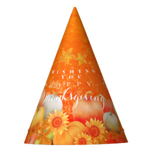 Autumn Thanksgiving Orange Party Hat