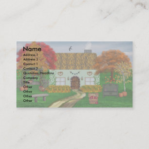 Autumn Thatched Cottage Business Cards