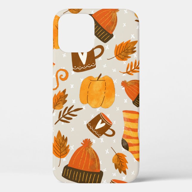 Autumn Theme Seamless Pattern Tile Case-Mate iPhone Case (Back)