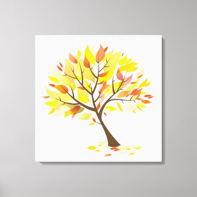 Autumn Theme Tree [24x24] inches Canvas Print (Front)