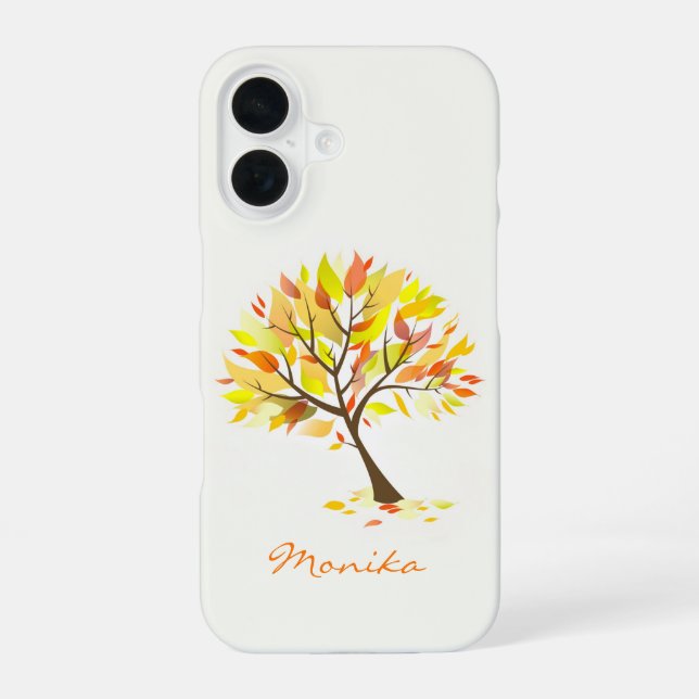 Autumn Theme Tree iPhone 16 Case (Back)