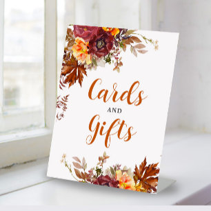 Autumn themed Cards & Gift Pedestal Sign