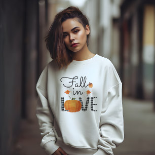 AUTUMN THEMED FALL IN LOVE PUMPKIN SWEATSHIRT