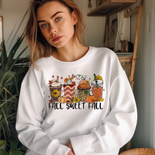 AUTUMN THEMED FALL SWEET FALL COFFEE LOVER SWEATSHIRT