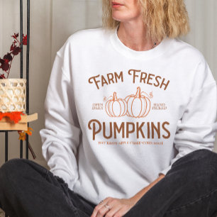 AUTUMN THEMED FARM FRESH PUMPKINS FALL SWEATSHIRT