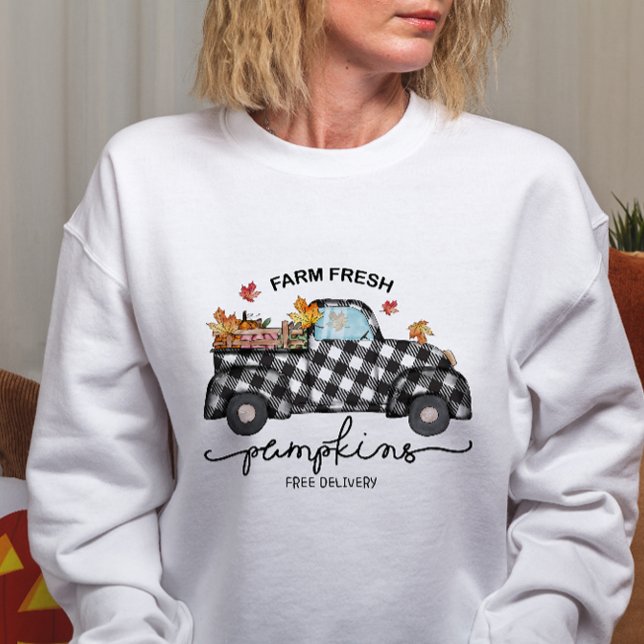AUTUMN THEMED FARM FRESH PUMPKINS FREE DELIVERY SWEATSHIRT (Creator Uploaded)