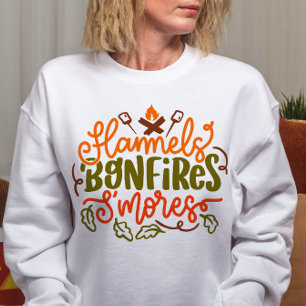 AUTUMN THEMED FLANNELS BONFIRES SMORES SWEATSHIRT