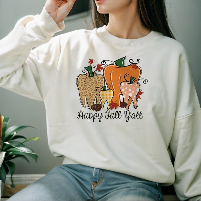 AUTUMN THEMED HAPPY F'ALL Y'ALL PUMPKIN SWEATSHIRT (Creator Uploaded)
